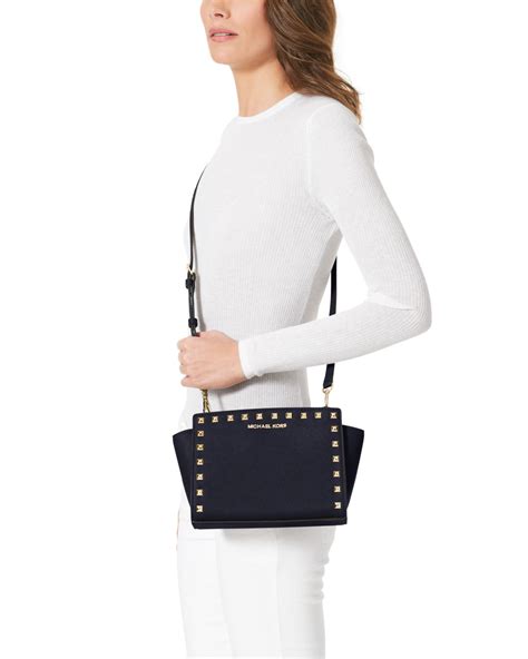 michael kors blue bag selma|Michael Kors selma medium.